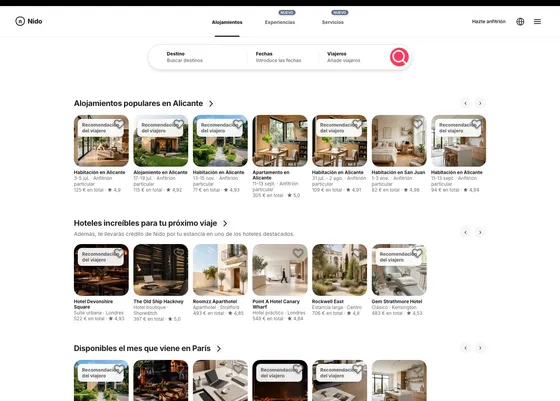 Web Nido — Alojamientos turísticos