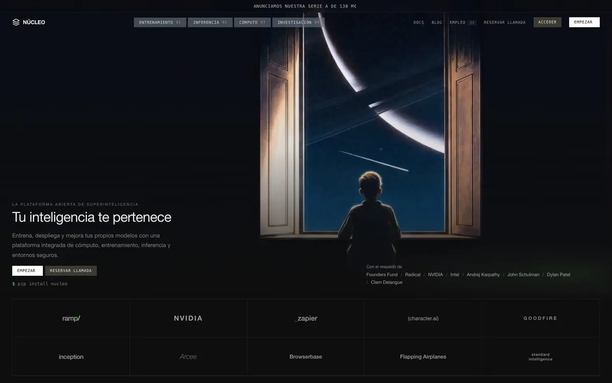 Web Núcleo — Infraestructura de inteligencia artificial