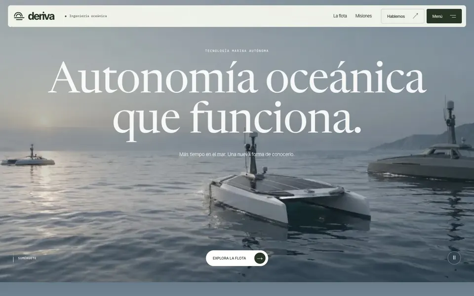 Demo Deriva, web para tecnología e ingeniería