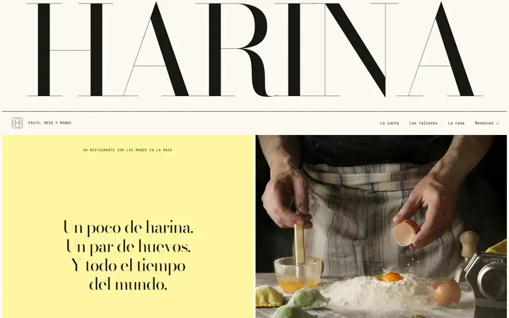 Demo Harina, web para restaurantes