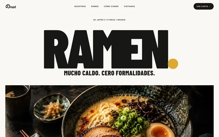 Demo Nori, web para ramen