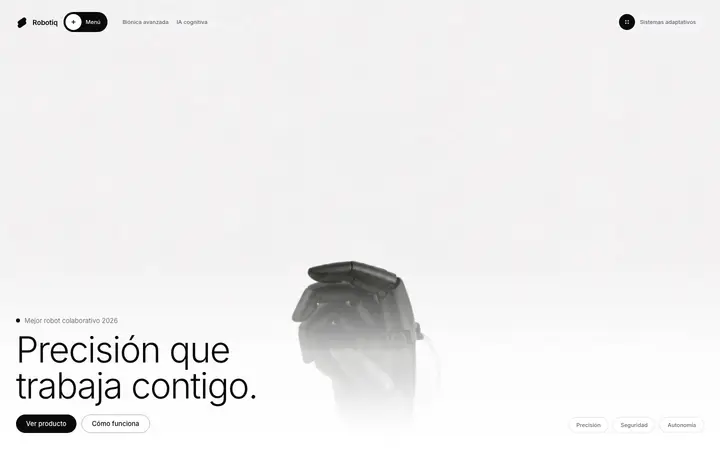 Demo Robotiq, web para robótica y tecnología