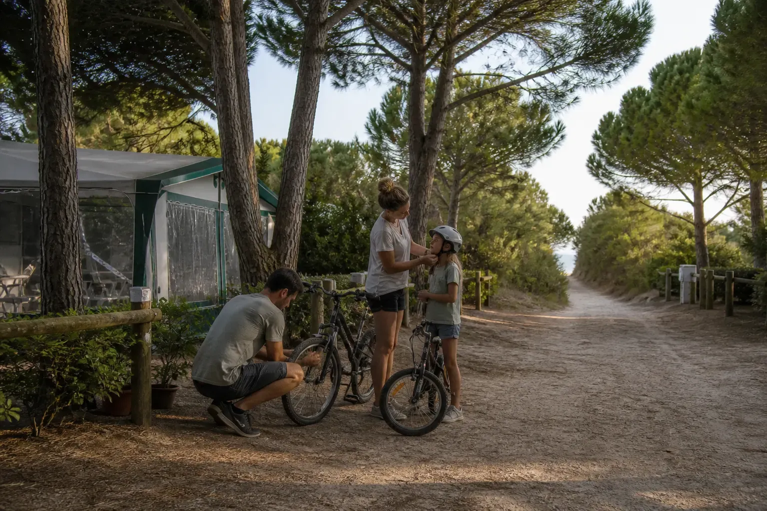 Por el camino de la playa.