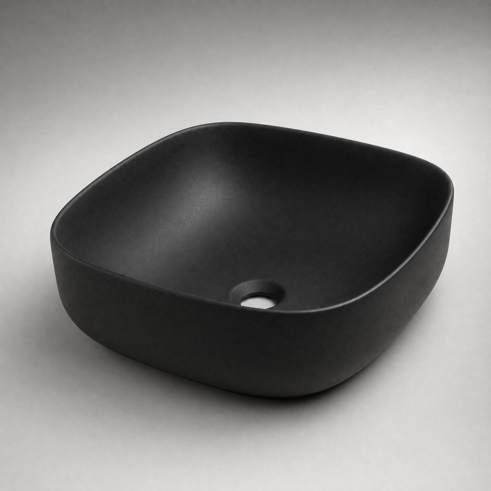 Lavabo cerámico negro mate