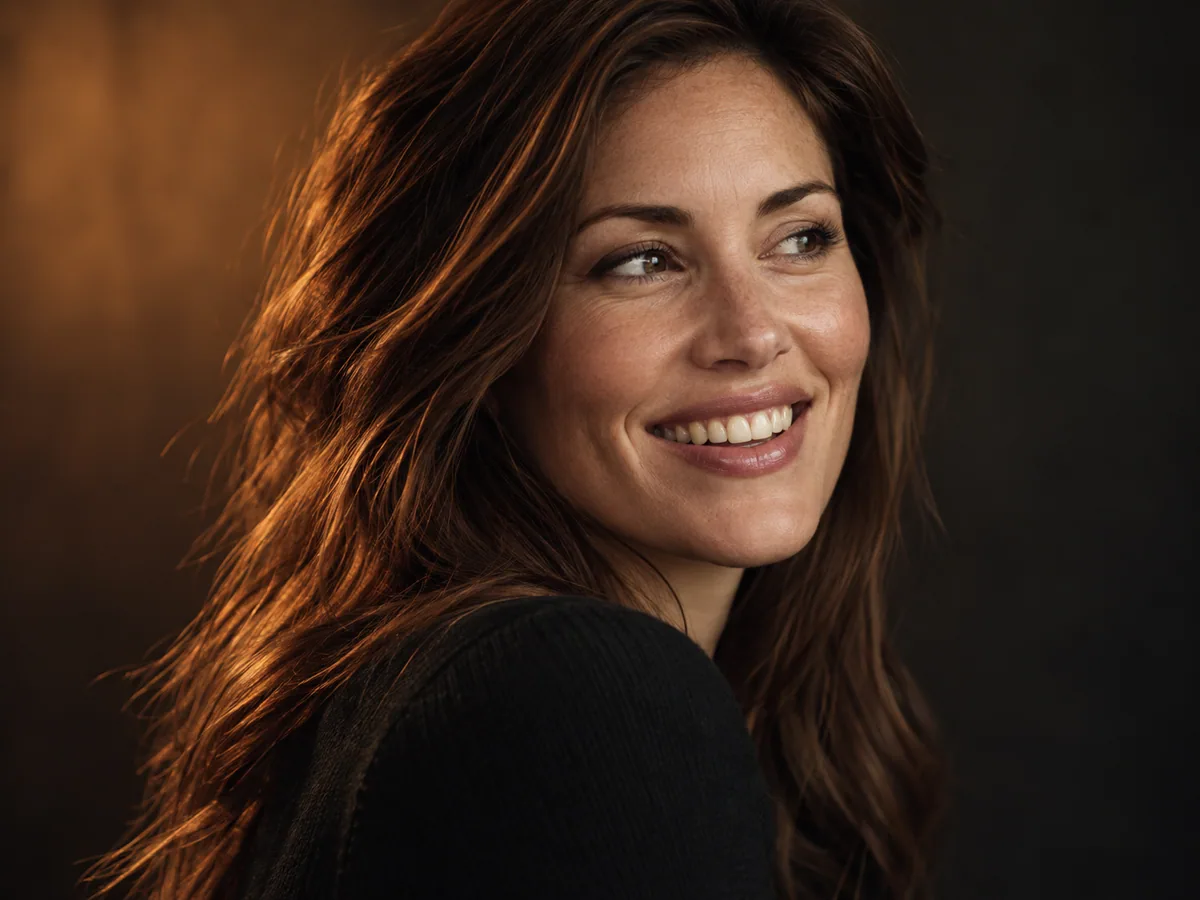 Retrato natural de una mujer sonriente